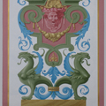 Click to enlarge Klassiska fransk barock-väggfond. Inspirerad av inredningsdetalj i Louvren, Paris