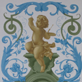 Click to enlarge Klassiska fransk barock-väggfond. Inspirerad av inredningsdetalj i Louvren, Paris